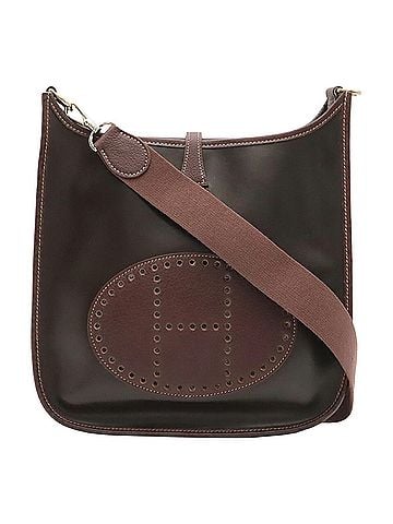 Hermès HERMES Evelyne I PM Shoulder Bag, Amazonia Leather, Dark Brown, ?D Stamp (view 2)