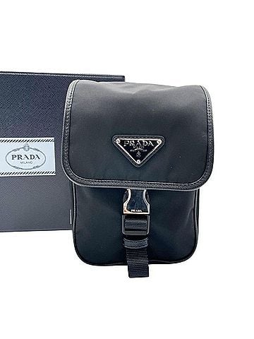Prada PRADA Prada Shoulder Bag Re-Nylon Triangle 2VD043 Black Nylon Men's Women's (view 1)