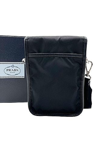 Prada PRADA Prada Shoulder Bag Re-Nylon Triangle 2VD043 Black Nylon Men's Women's (view 2)