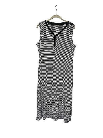 Talbots Striped Midi Dress Casual Dress (view 1)