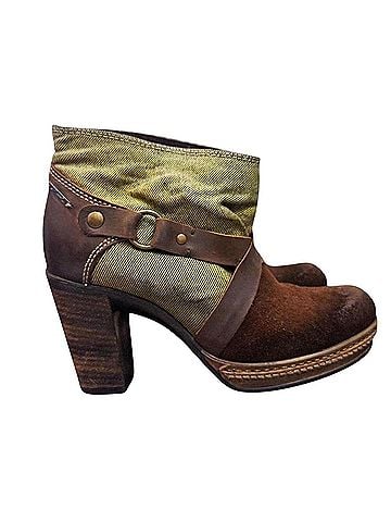 Diesel 3.5 Canvas Leather Harness Booties Ankle Boots (view 1)