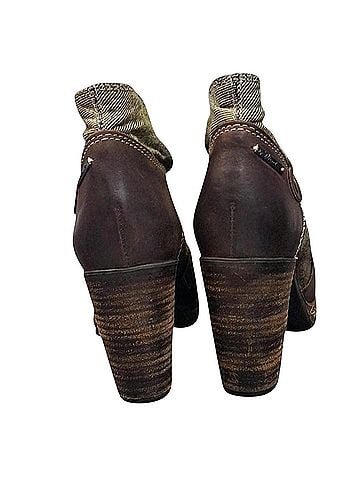 Diesel 3.5 Canvas Leather Harness Booties Ankle Boots (view 2)