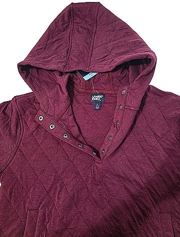 Lands' End Women's Quilted Pullover Hoodie (view 1)
