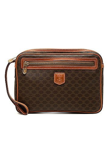Céline Macadam Coated Canvas Clutch (view 1)