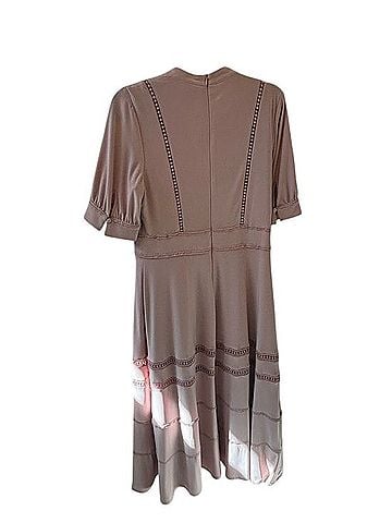 Taylor Dusty Rose Dress With Vneck And Ladder Trim Casual Dress (view 2)
