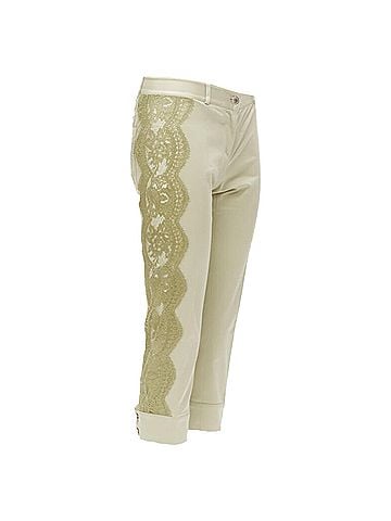Dolce & Gabbana Dolce Gabbana Lace Insert Cropped Pants (view 1)