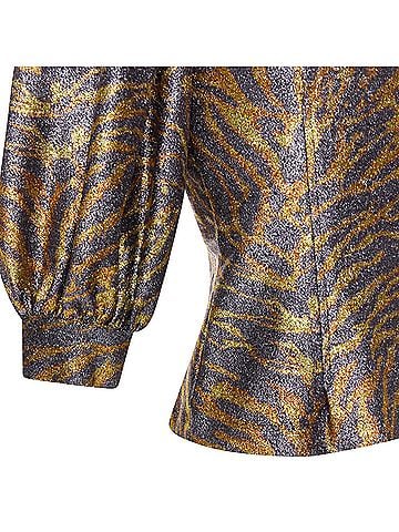 Ganni Ganni Lurex Lame Puff Sleeve Top (view 2)