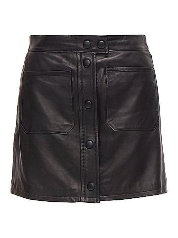FRAME Frame Lambskin Leather Mini Skirt (view 1)