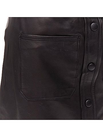 FRAME Frame Lambskin Leather Mini Skirt (view 2)