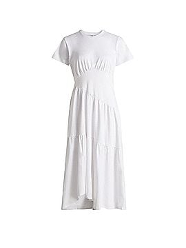 FRAME Gathered Seam Cotton Casual Dress (view 1)