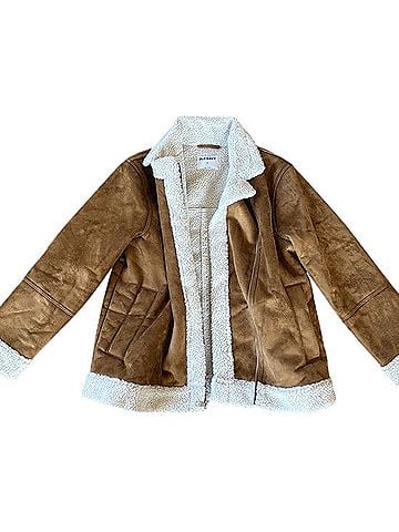 Old Navy Faux-Suede Sherpa-Lined Moto Jacket Jacket (view 2)