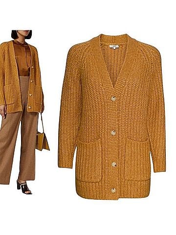 Vince. Ribbed Pocket Cardigan Cardigan (view 1)