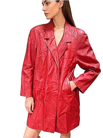 Tibor Leathers Leather Longline Jacket Jacket (view 2)