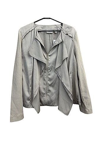 Chico's Drape Front Zip Jacket Jacket (view 1)