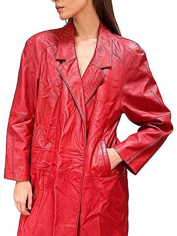 Tibor Leathers Leather Longline Jacket Jacket (view 1)