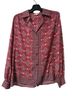 Max Studio 100% Polyester Floral Red Long Sleeve Button-Down Shirt Size L - photo 1