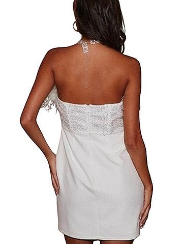 12th Tribe Felicia Feather Sequin Mini Dress Cocktail Dress (view 2)
