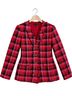 Ann Taylor 99% Polyester 1% Other 100% Polyester Plaid Red Black Pink Blazer Size 4 - photo 1