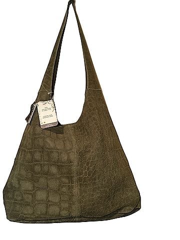 Haute Hippie Festival Suede Olive Leather Hobo (view 2)