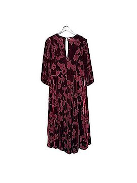 Calvin Klein Velvet Burnout Floral A-Line Midi Dress Cocktail Dress (view 2)