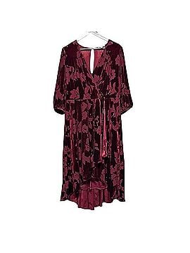 Calvin Klein Velvet Burnout Floral A-Line Midi Dress Cocktail Dress (view 1)