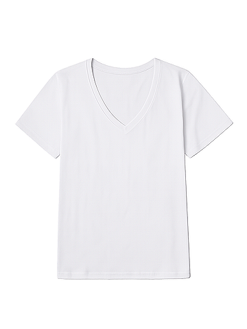 Pact White Softspun V-Neck Tee (view 1)