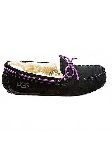 Ugg Girl's Dakota Moccasin Slippers in Raven (view 1)