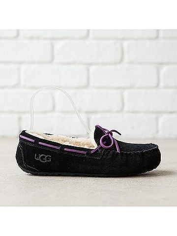Ugg Girl's Dakota Moccasin Slippers in Raven (view 2)