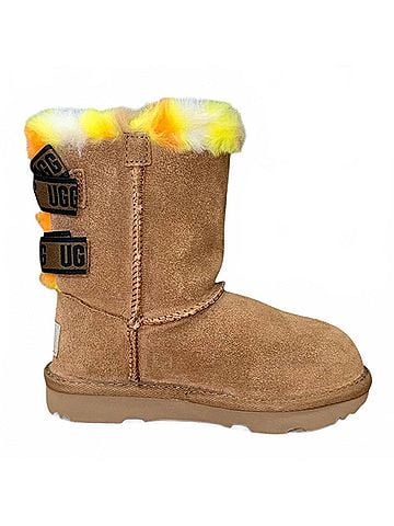 Ugg Toddler Bailey Bow Plaid Punk Boot in Chestnut (view 1)