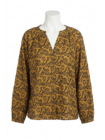 Habitat Floral Jacquard Romance Shirt in Cumin (view 1)