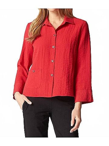 Habitat Express Solid Jill Shirt in Ruby (view 2)