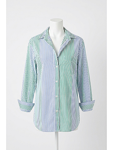 Frank & Eileen Eileen Relaxed Button-Up Shirt in Multicolor Stripe (view 2)