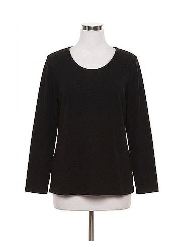 Parsley & Sage Wanda Long Sleeve Top in Black (view 1)