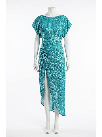 In The Mood For Love Bercot Sequin Embellished Dress in Mermaid (view 2)