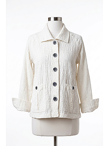 Habitat Rustic Stretch Corduroy Cargo Jacket in White (view 1)