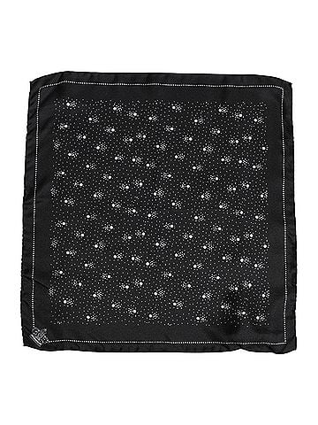 Dolce & Gabbana Black White Printed Square Men Foulard Men's Scarf (view 1)