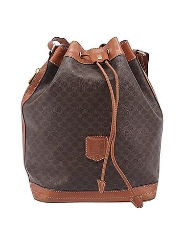 Céline Macadam Shoulder Leather Brown Canvas Crossbody Bag Bag (view 1)