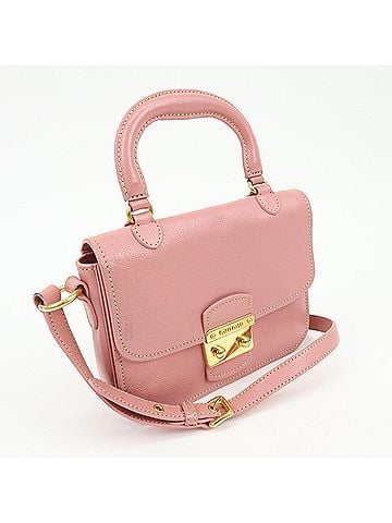Miu Miu Madras Top Handle Leather Pink Leather Handbag (view 2)