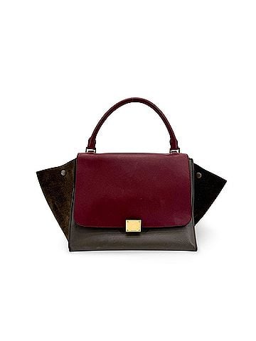 Céline Tricolor Trapeze Leather Brown Leather Handbag (view 1)