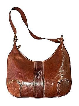Marino Orlandi Leather Plaid Lined Hobo Shoulder Bag Hobo (view 1)