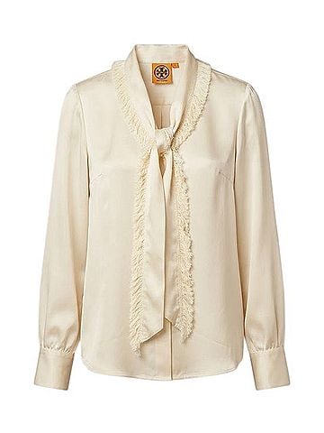 Tory Burch Long Sleeve Silk Top (view 1)