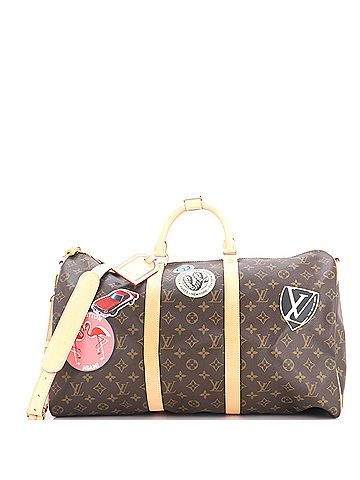 Louis Vuitton Keepall Bandouliere Bag Limited Edition World Tour Monogram Canvas 50 (view 1)