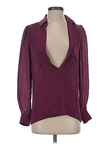 Haute Hippie Haute Hippie Long Sleeve Silk Top (view 1)