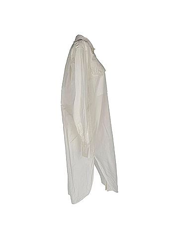 Céline Celine Button-Down Midi Shirt Dress in White Cotton (view 2)