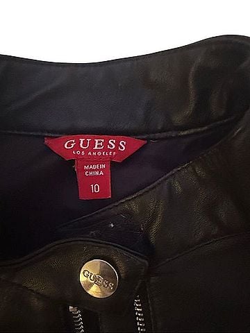 Guess Quilted Faux-Leather Moto Jacket Faux Leather Jacket (view 2)