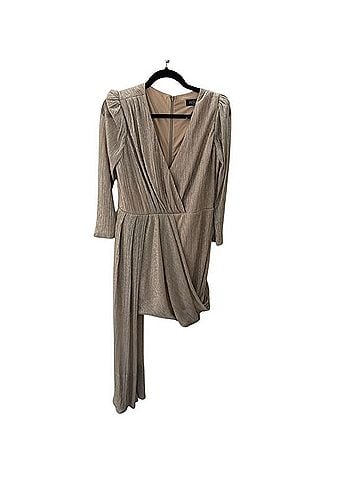 PatBO Lurex Draped Mini Dress Cocktail Dress (view 2)