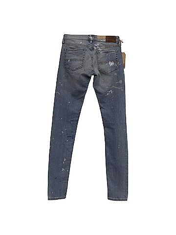 Ralph Lauren Ralph Lauren Denim &amp; Supply Distressed Jeans in Light Blue Cotton (view 2)