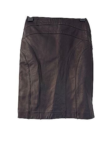 Nicole Miller Collection Leather Skirt (view 1)