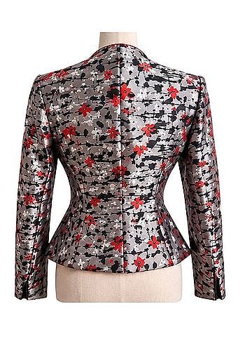 Emporio Armani Metallic Jacquard Floral Tailored Blazer Blazer (view 2)