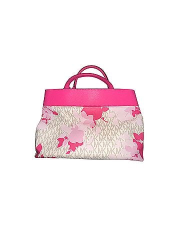 Michael Kors Hailee Granita Pink Floral Print Leather Satchel (view 2)